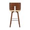Armen Living Tyler 30" Bar Height Swivel Cream Faux Leather and Walnut Wood Bar Stool LCTYBACRWA30 - alternate 2